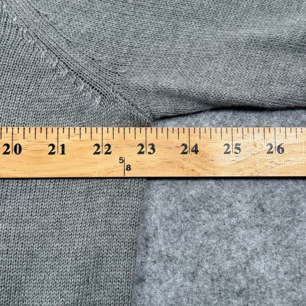 Mossimo Sweater Womens XXL Gray EUC Cashmere Blend Bell Sleeve Tie Cuff Knit - Picture 5 of 11